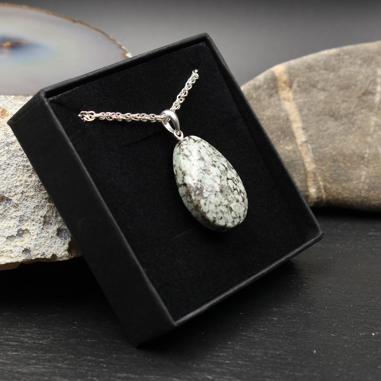 Julier granite pendant - handmade