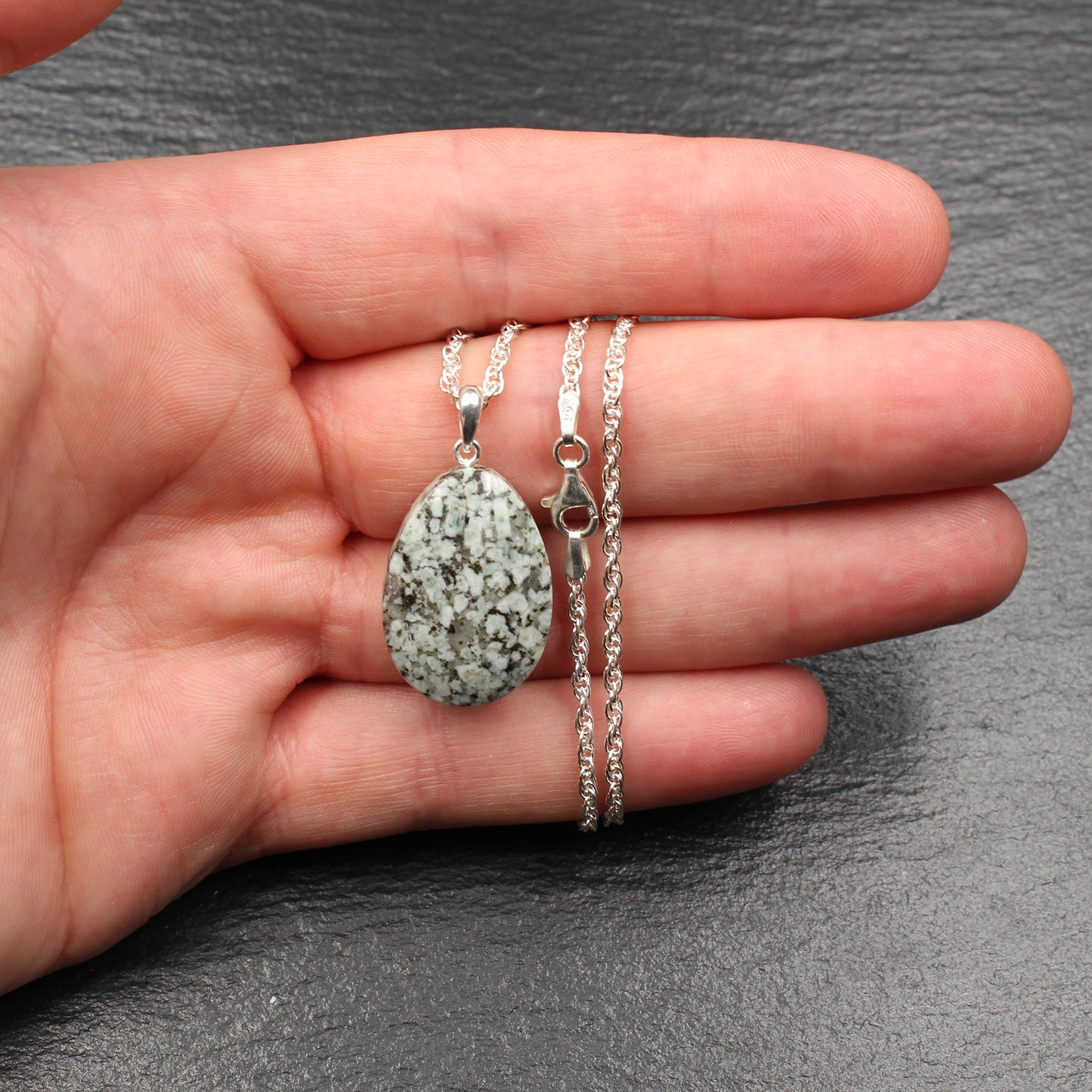 Julier granite pendant - handmade