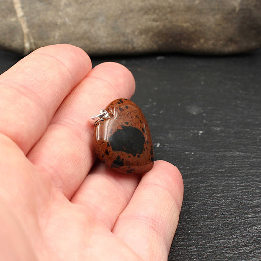 Mahagoni Obsidian Herzanhänger