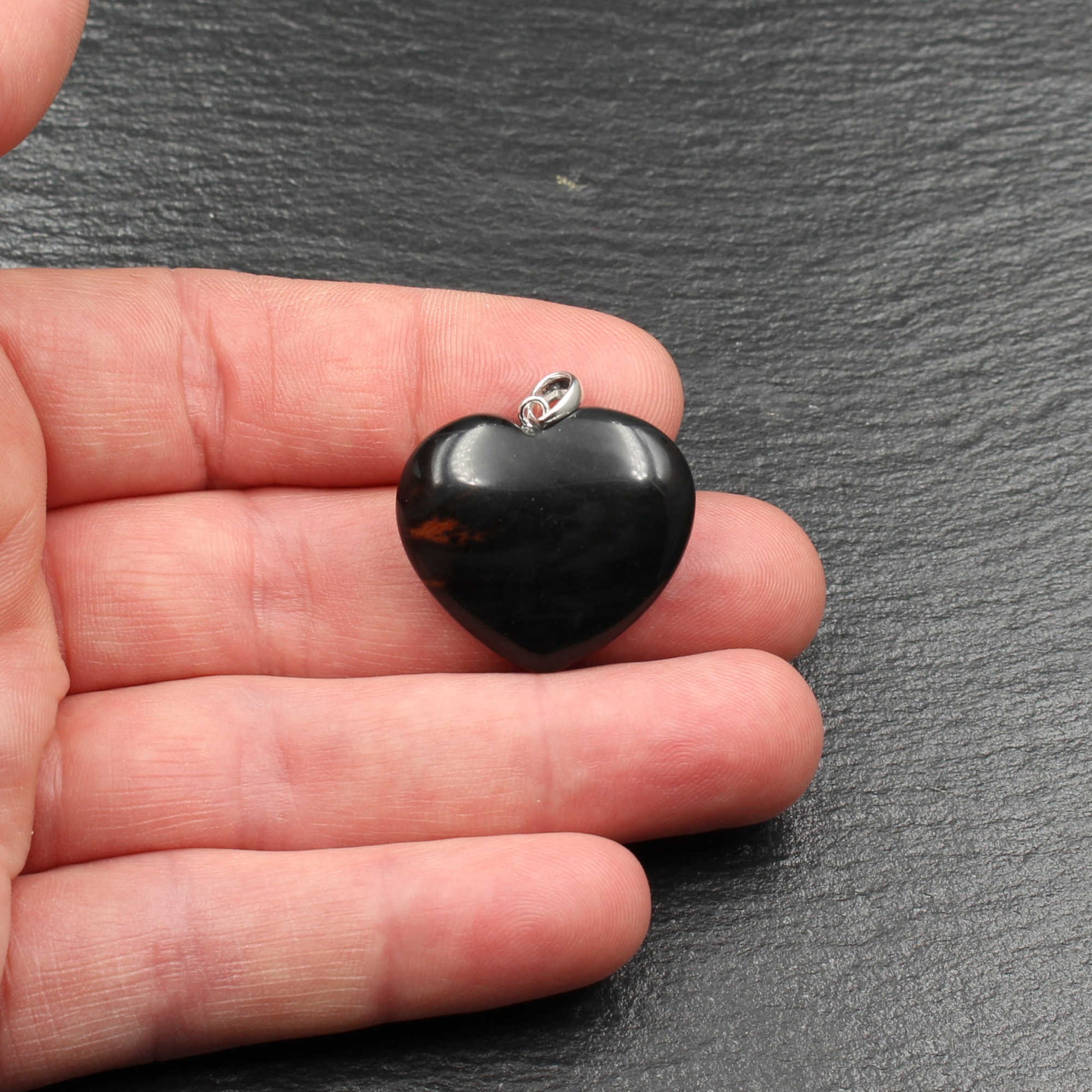 Mahagoni Obsidian Herzanhänger
