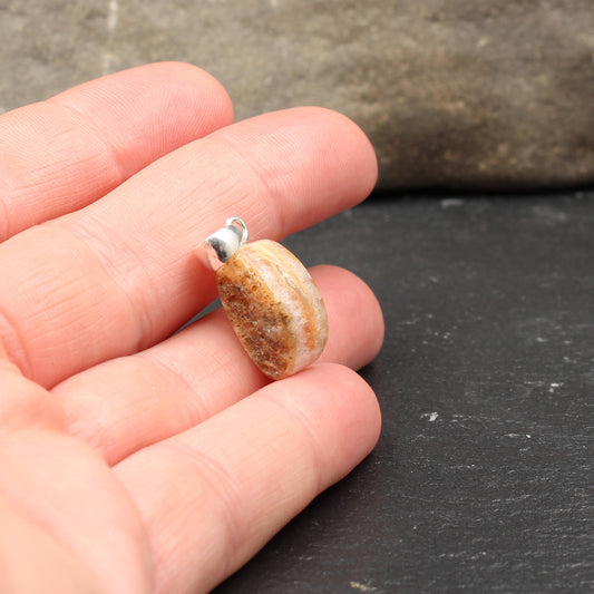 Rhein Achat Anhänger - Unikat, Handarbeit