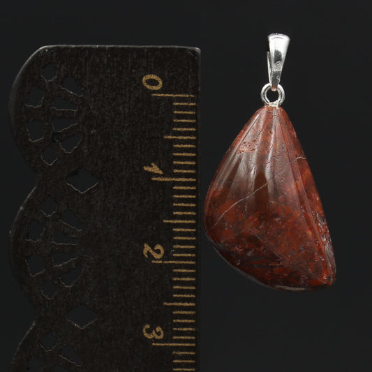 Rhein Jaspis Anhänger - Naturform - Unikat 1