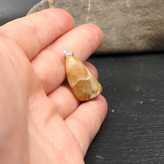 Rhein Quarz Anhänger - Handarbeit