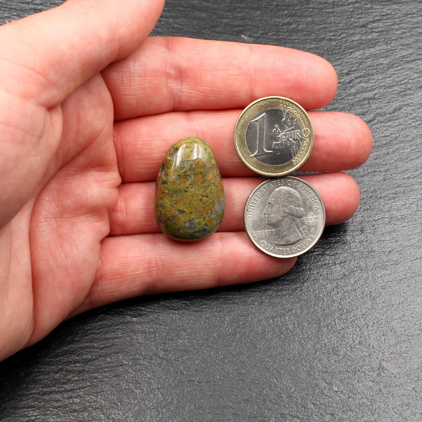 Unakit Anhänger - Trommelstein Anhänger