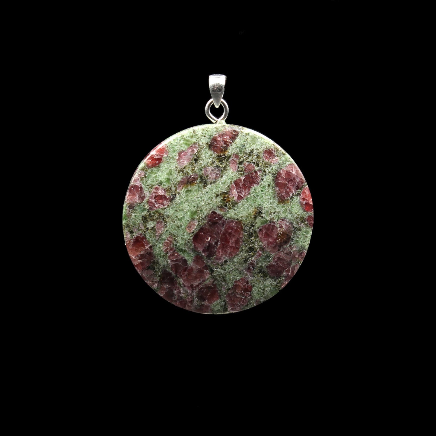 Norwegian Websterite with Garnet Pendant - Handmade