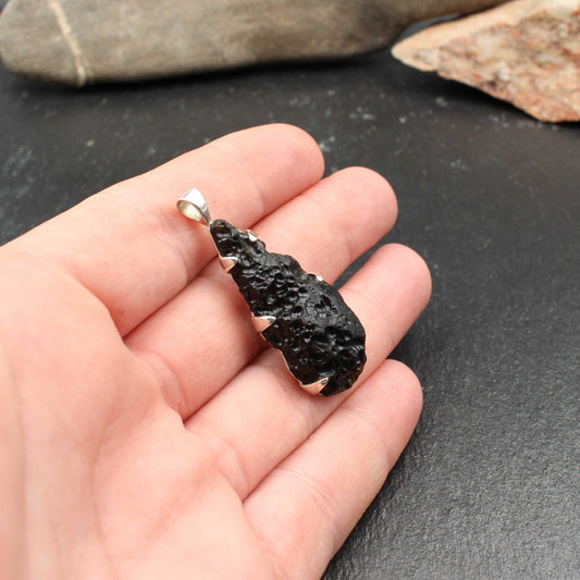 Tektit - Silber Anhänger