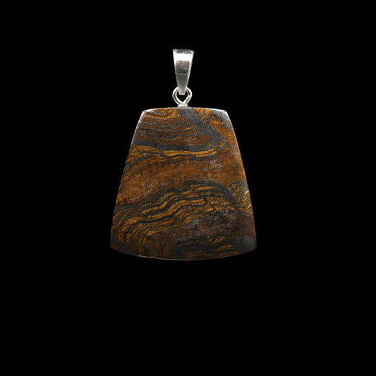 Tiger iron pendant - handmade