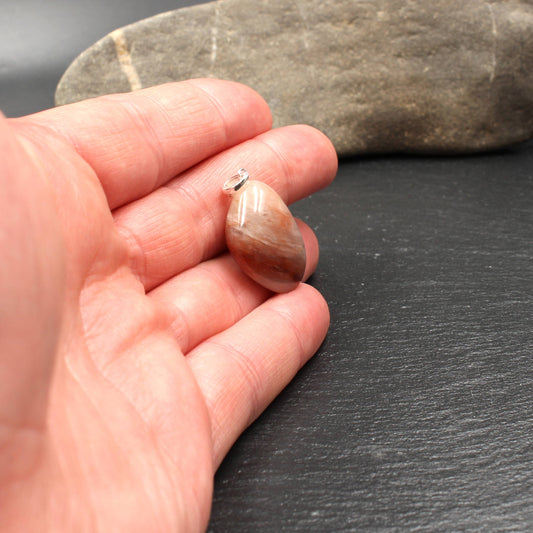 Rhein Quarz Anhänger - Rheinkiesel