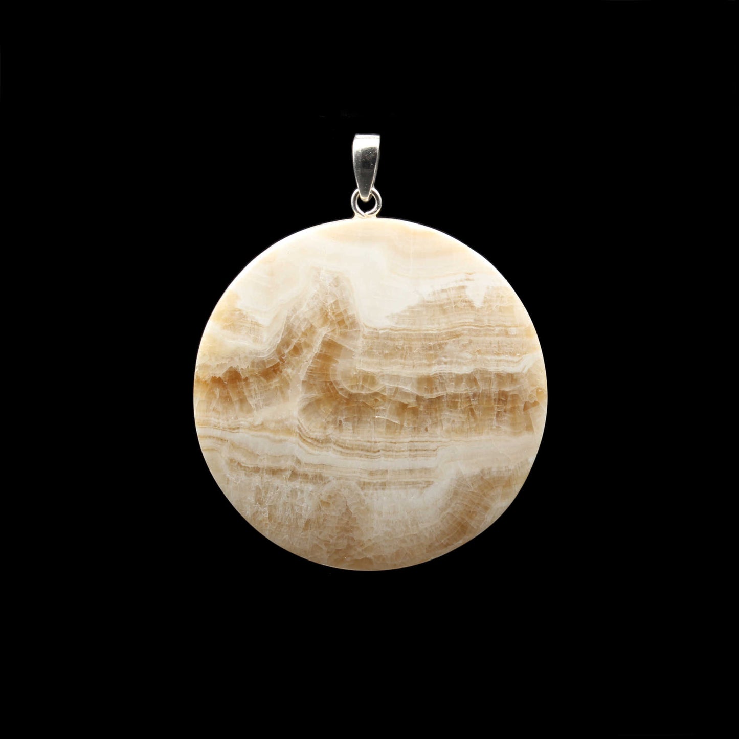 Aragonite / Calcite stalactite pendant - handmade