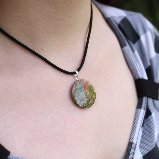 Norwegischer Unakit Anhänger - Klein | Handarbeit