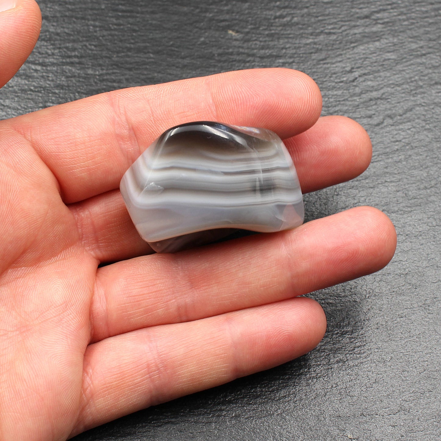 Polished Botswana Agate - Made in Germany