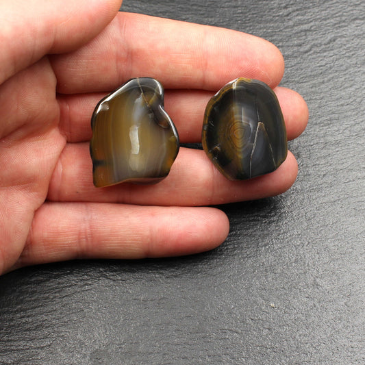 5x Polierte Achate aus Sachsen | Trommelsteine