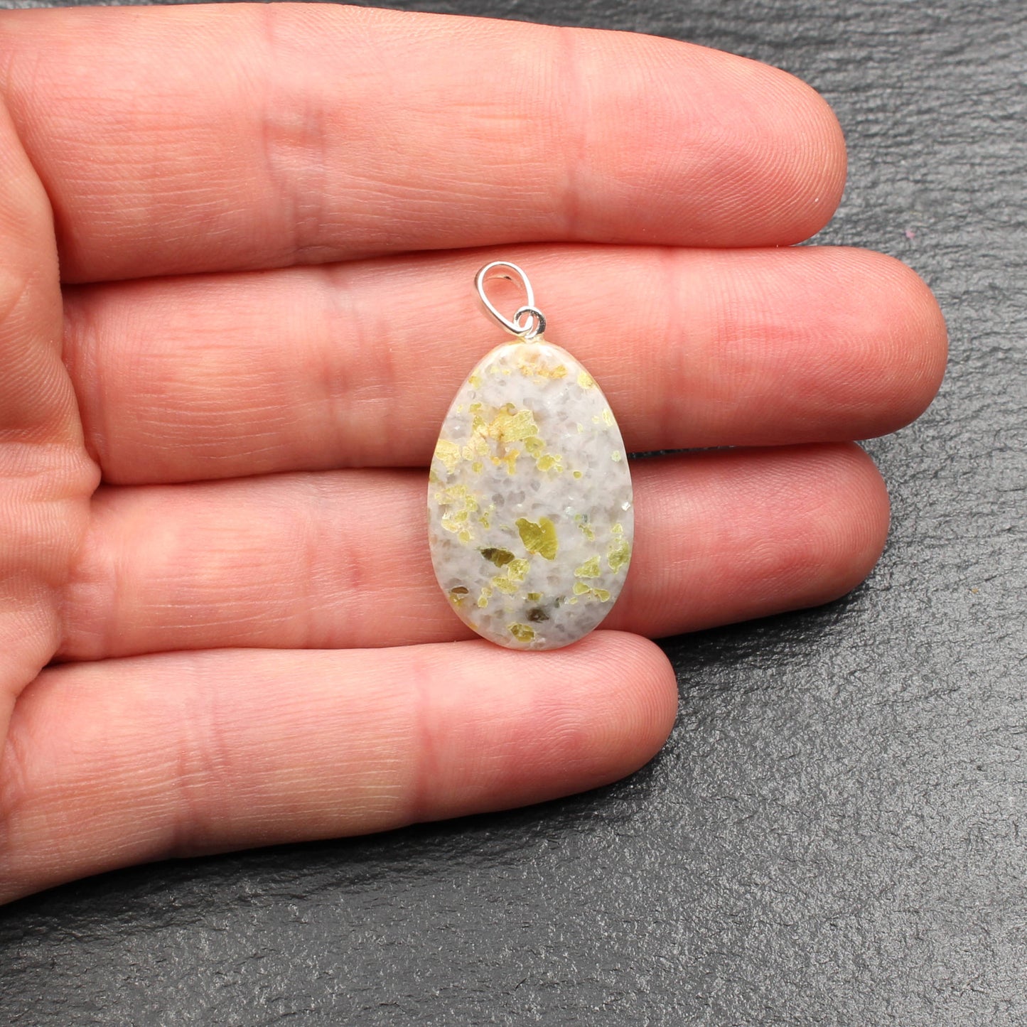 Scottish Iona Marble Pendant - Handmade