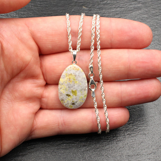 Scottish Iona Marble Pendant - Handmade