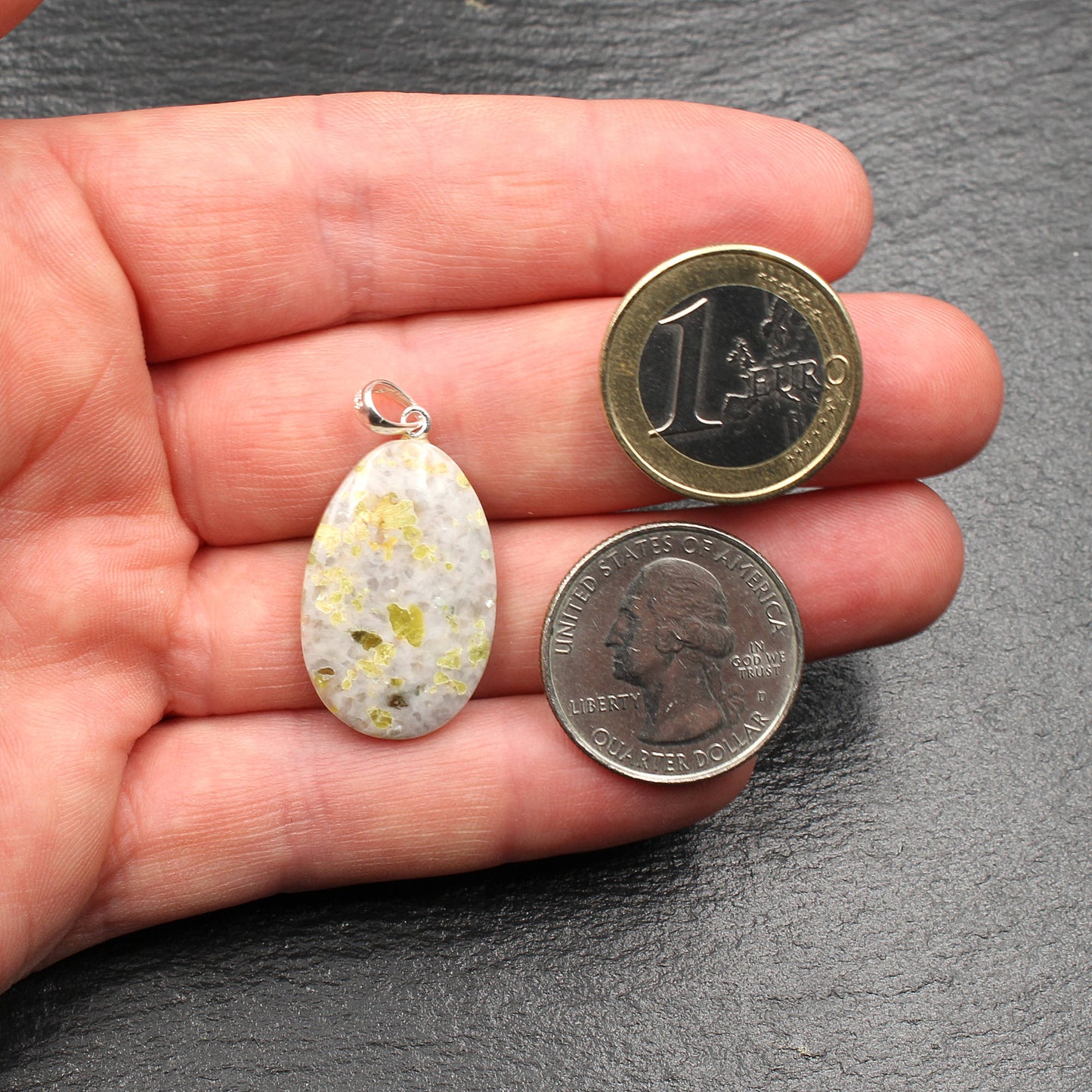 Scottish Iona Marble Pendant - Handmade