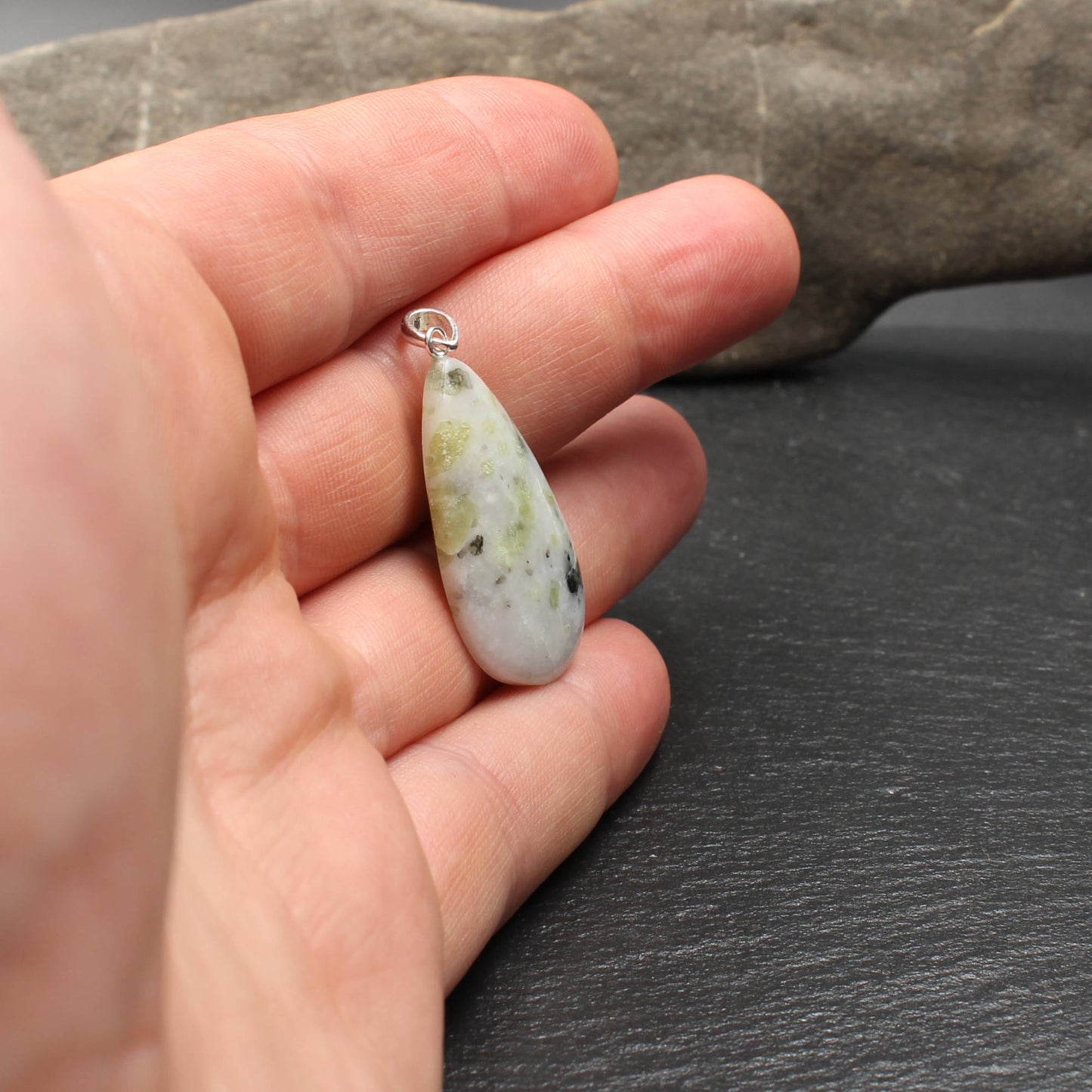 Scottish Iona Marble Pendant - Handmade
