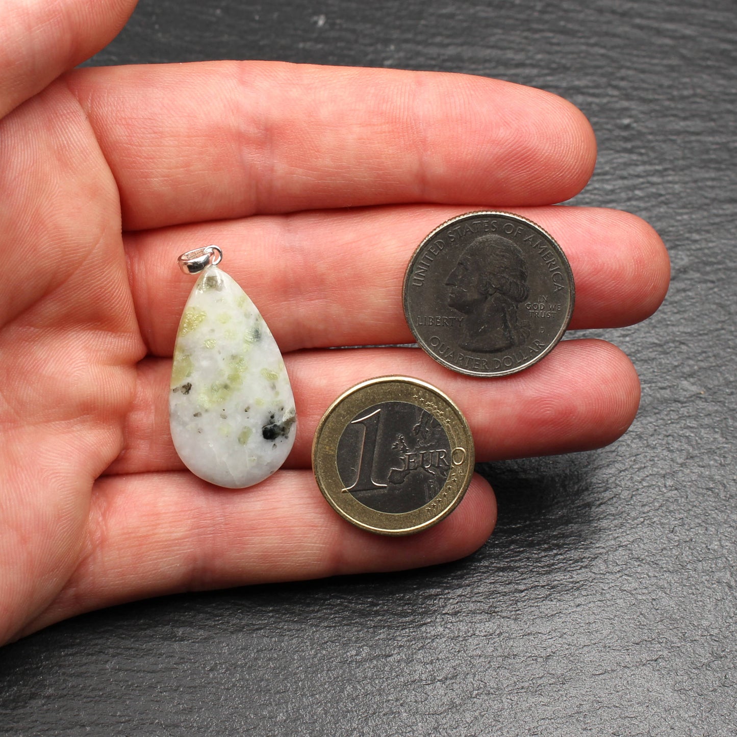 Scottish Iona Marble Pendant - Handmade