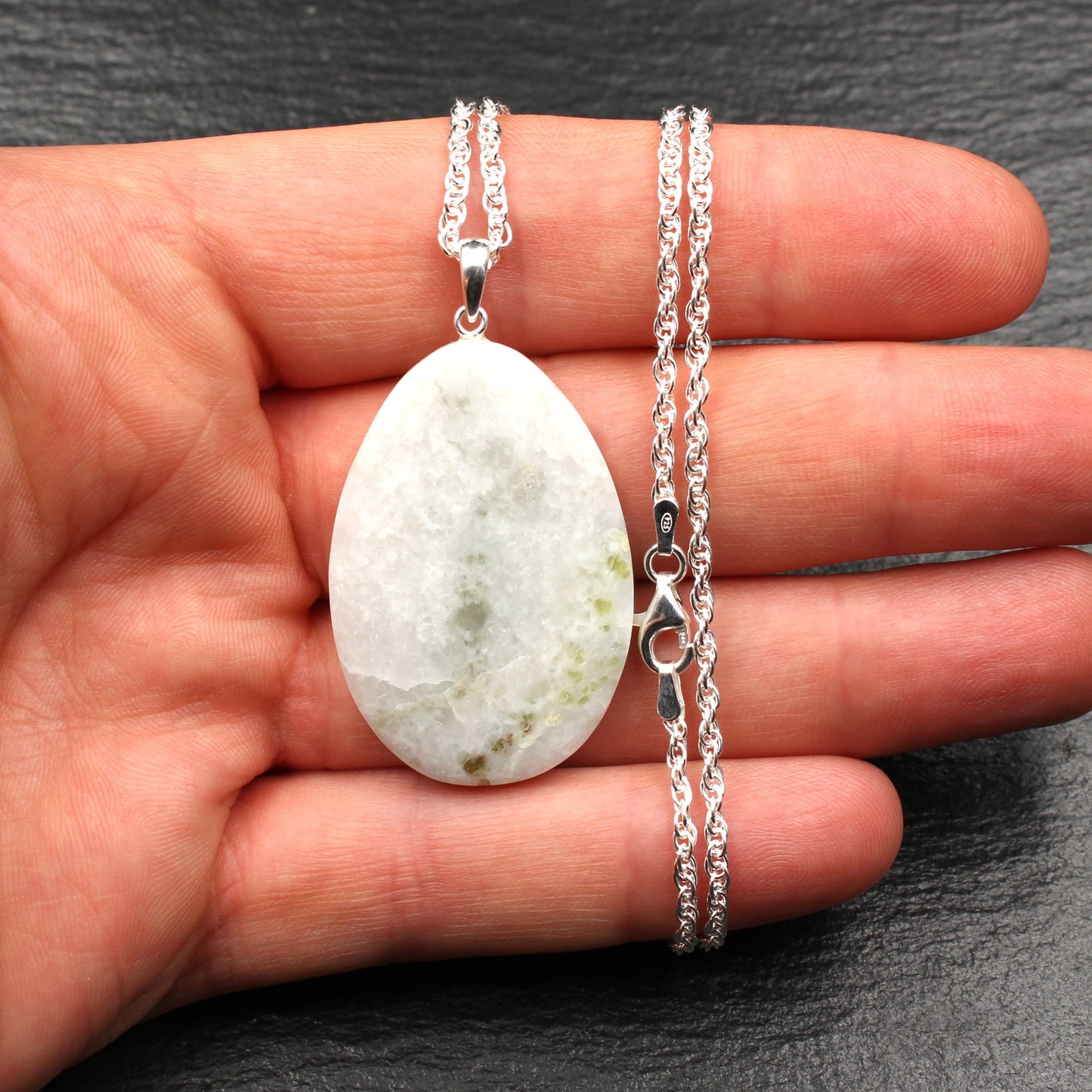 Scottish Iona Marble Pendant - Handmade