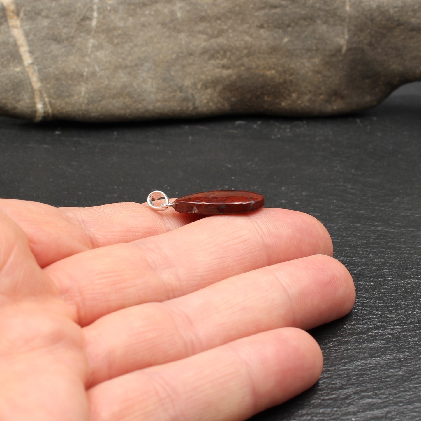 Scottish Red Jasper Pendant - Handmade