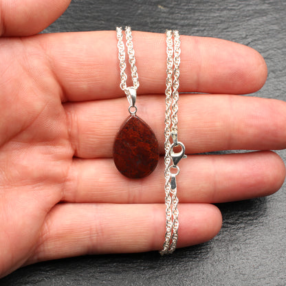 Scottish Red Jasper Pendant - Handmade