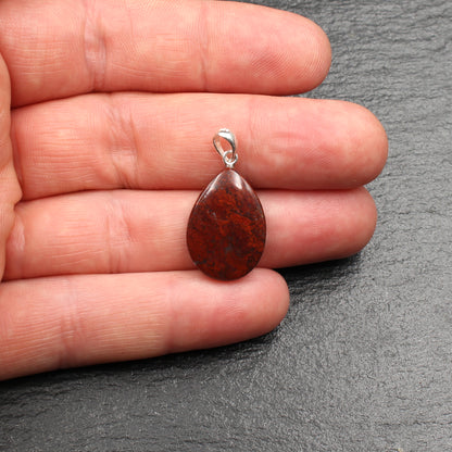 Scottish Red Jasper Pendant - Handmade