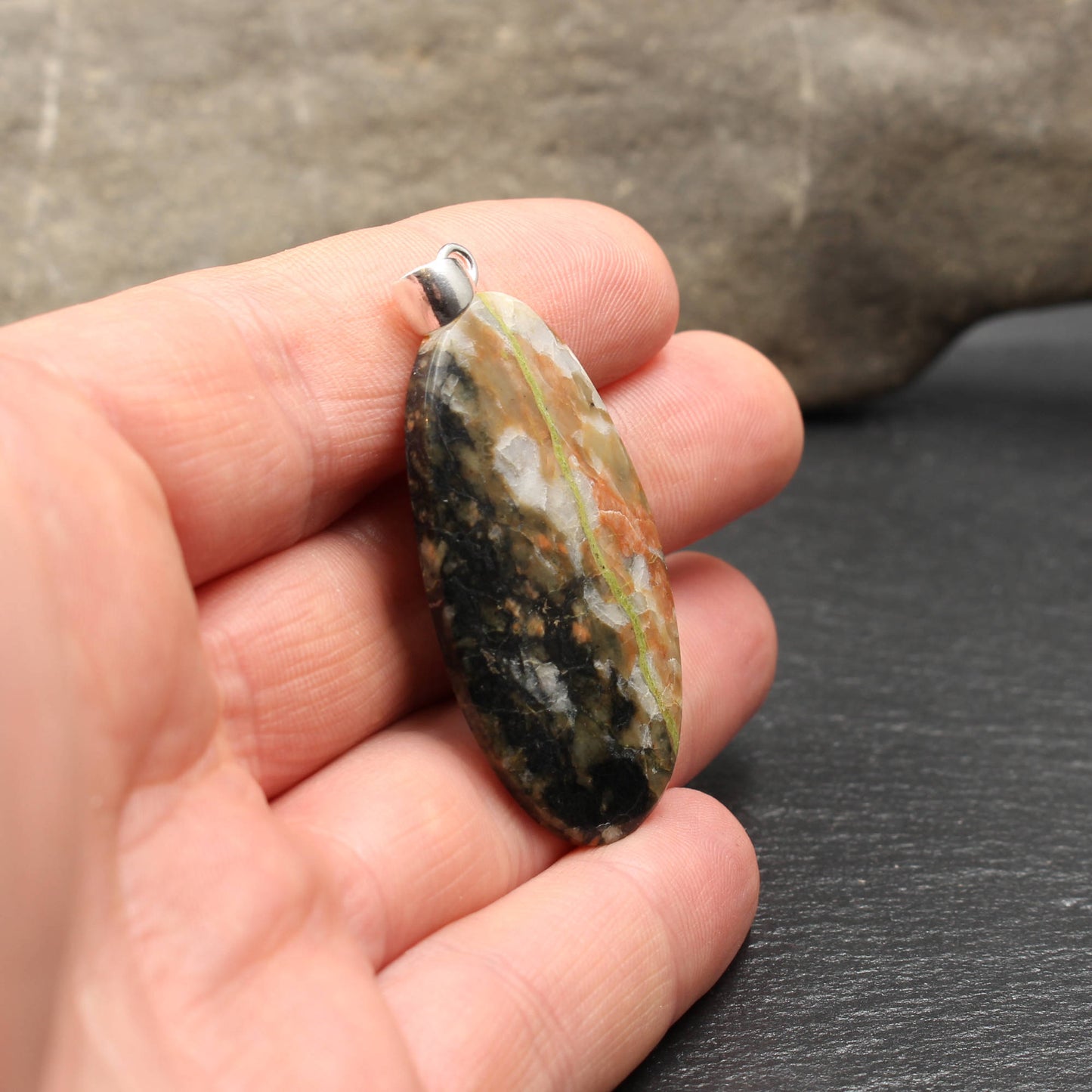 Scottish Lewisian Gneiss Pendant - Handmade