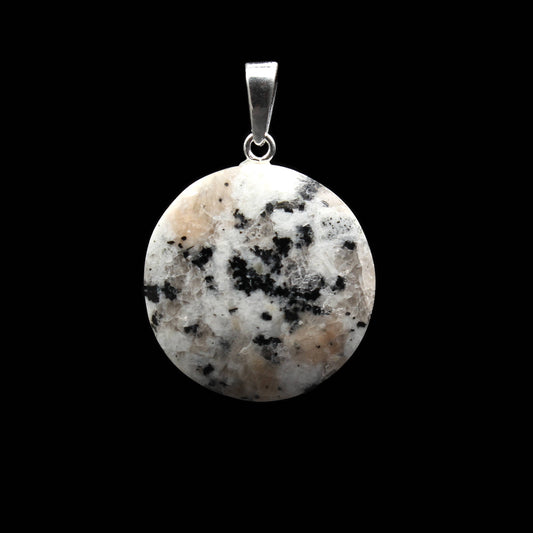 White granite pendant - Handmade in Germany