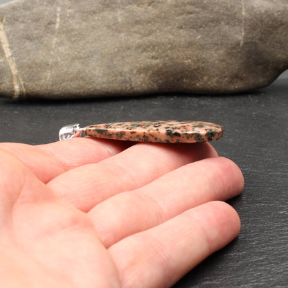 Scottish Isla Rose Pink Limestone Pendant - Handmade in Germany