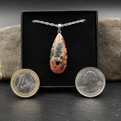 Scottish Isla Rose Pink Limestone Pendant - Handmade in Germany