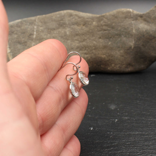 Bergkristall Silber Ohrringe