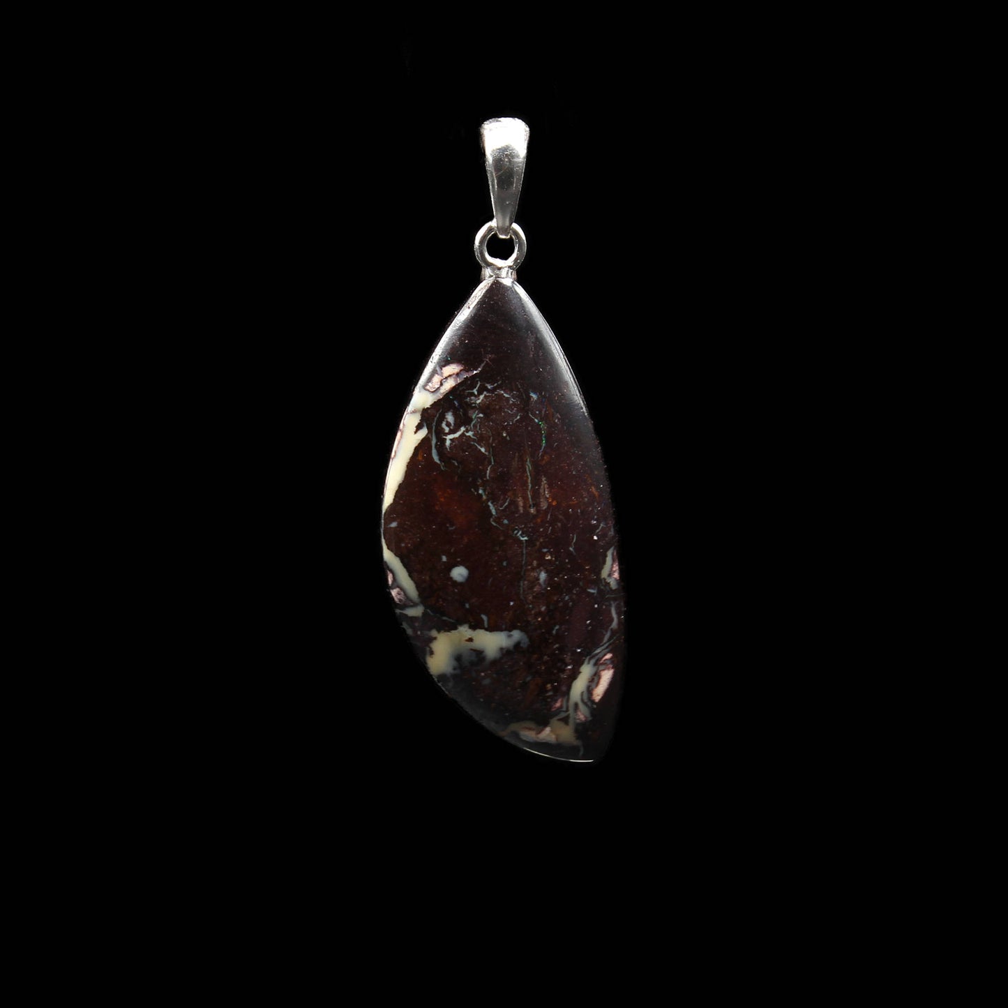 Australischer Boulder Opal Anhänger - Handarbeit aus Deutschland