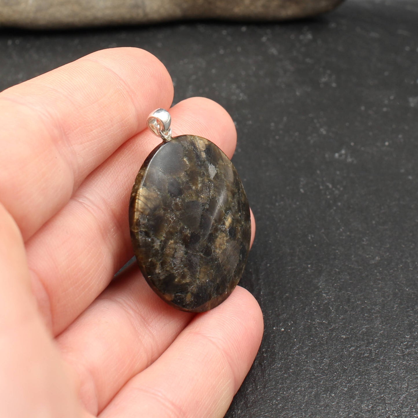 Bronzite Pendant - Handmade in Germany