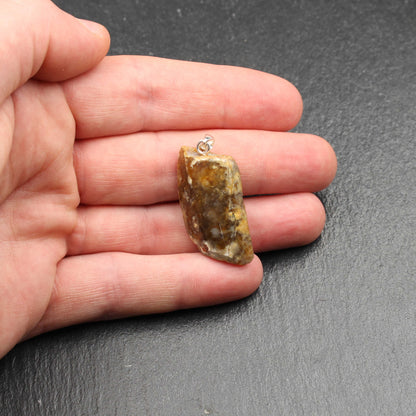 Rhein Chalcedon Anhänger - Handarbeit