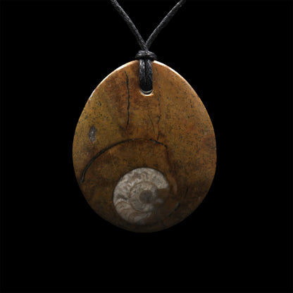 Ammonite Fossil Pendant - Handmade