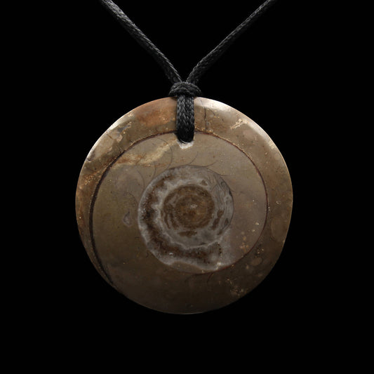 Ammonit Fossil Anhänger - Handarbeit