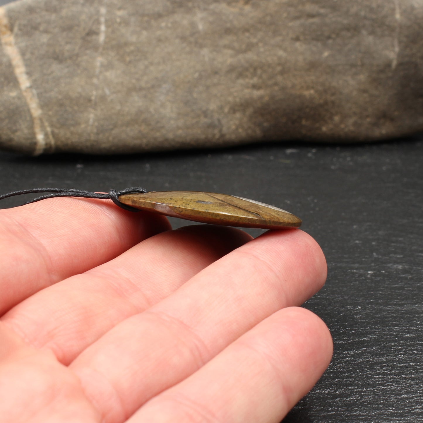 Ammonite Fossil Pendant - Handmade