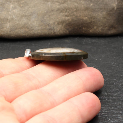 Ammonite Fossil Pendant - Handmade