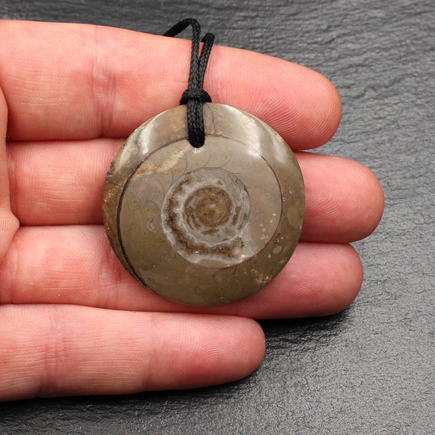 Ammonit Fossil Anhänger - Handarbeit