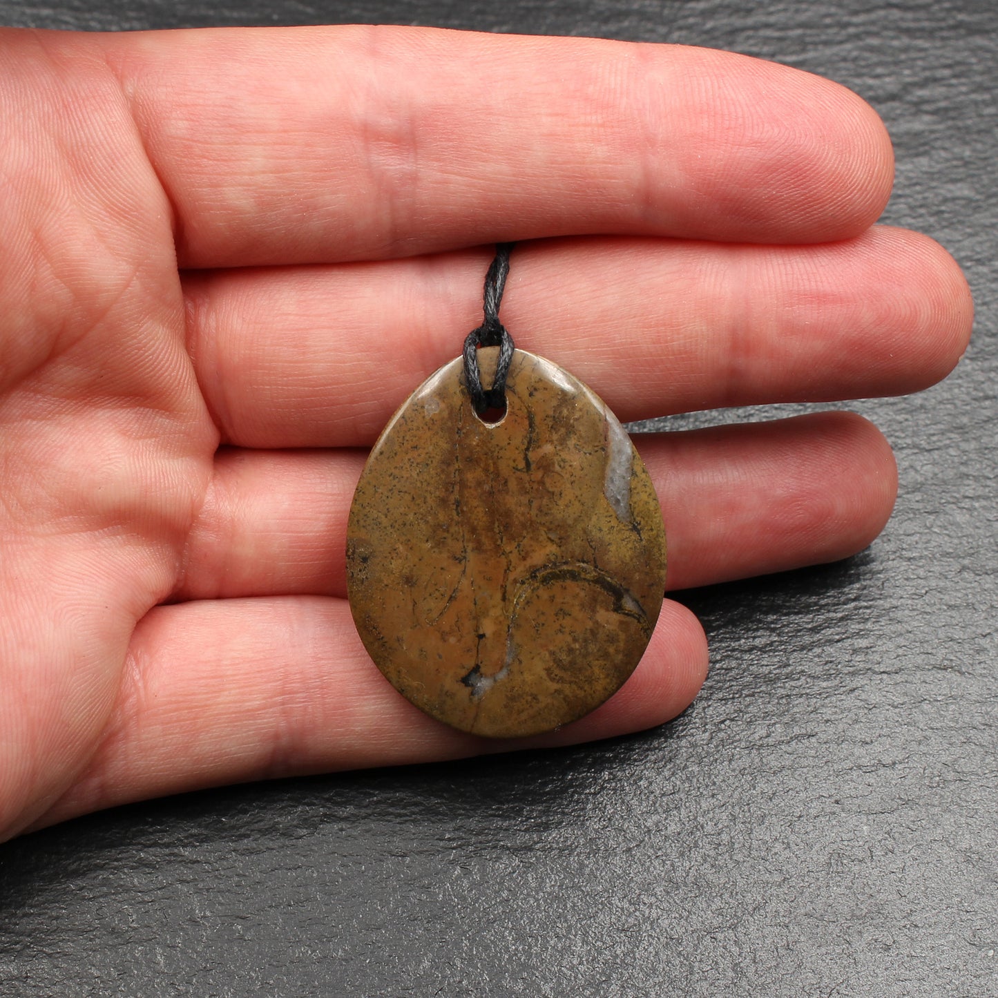 Ammonite Fossil Pendant - Handmade