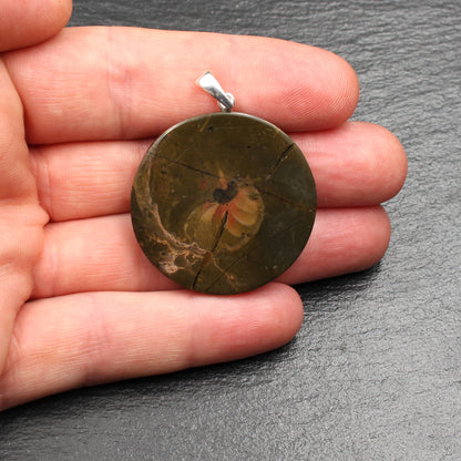 Ammonite Fossil Pendant - Handmade