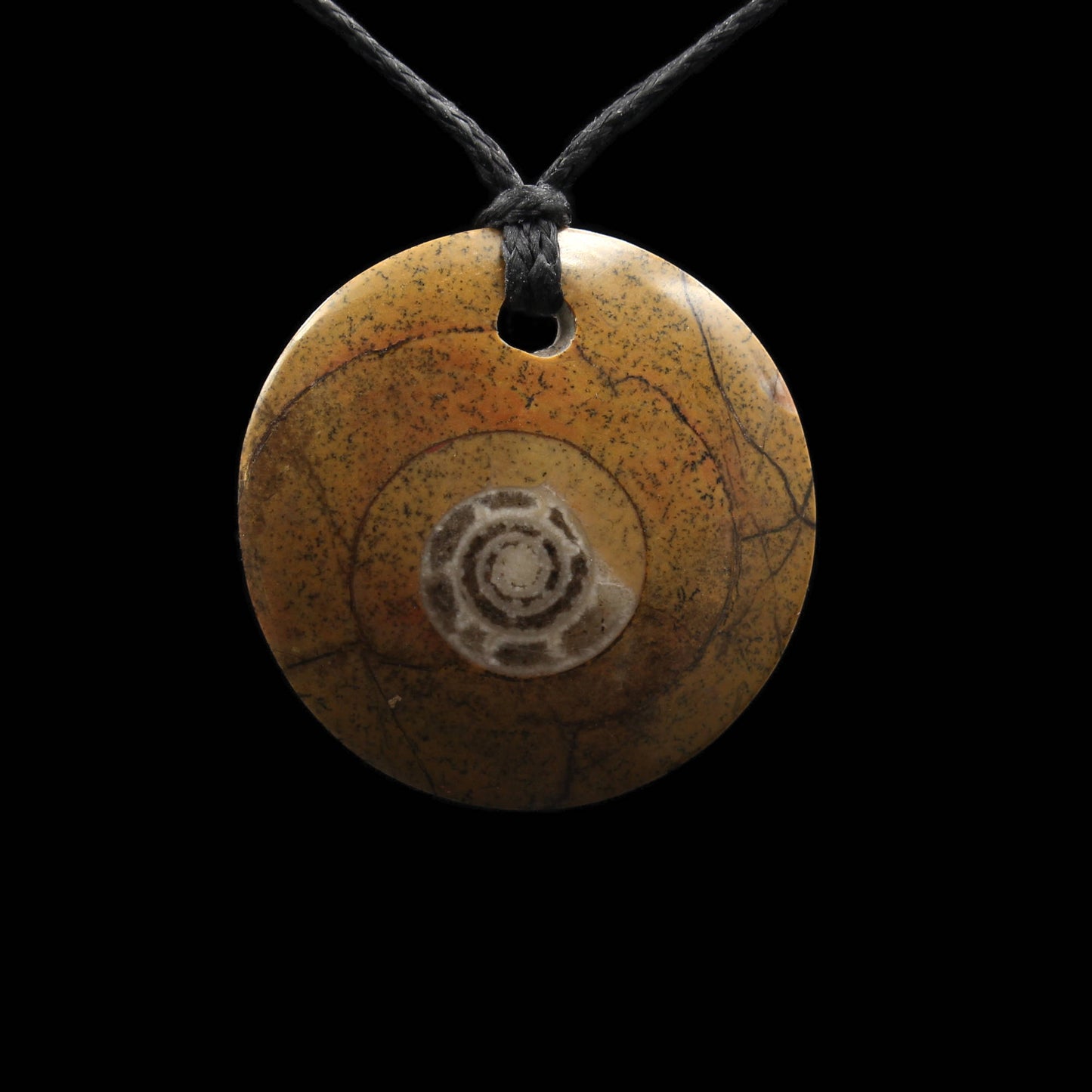 Ammonite Fossil Pendant - Handmade