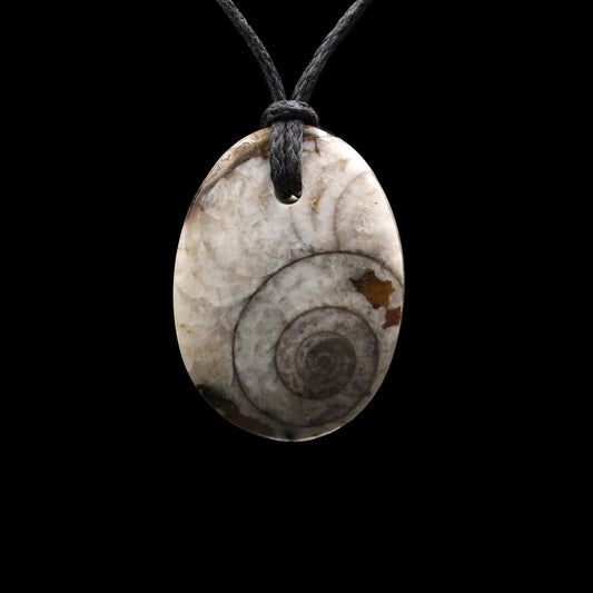 Ammonit Fossil Anhänger - Handarbeit