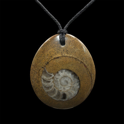 Ammonit Fossil Anhänger - Handarbeit