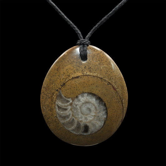 Ammonit Fossil Anhänger - Handarbeit