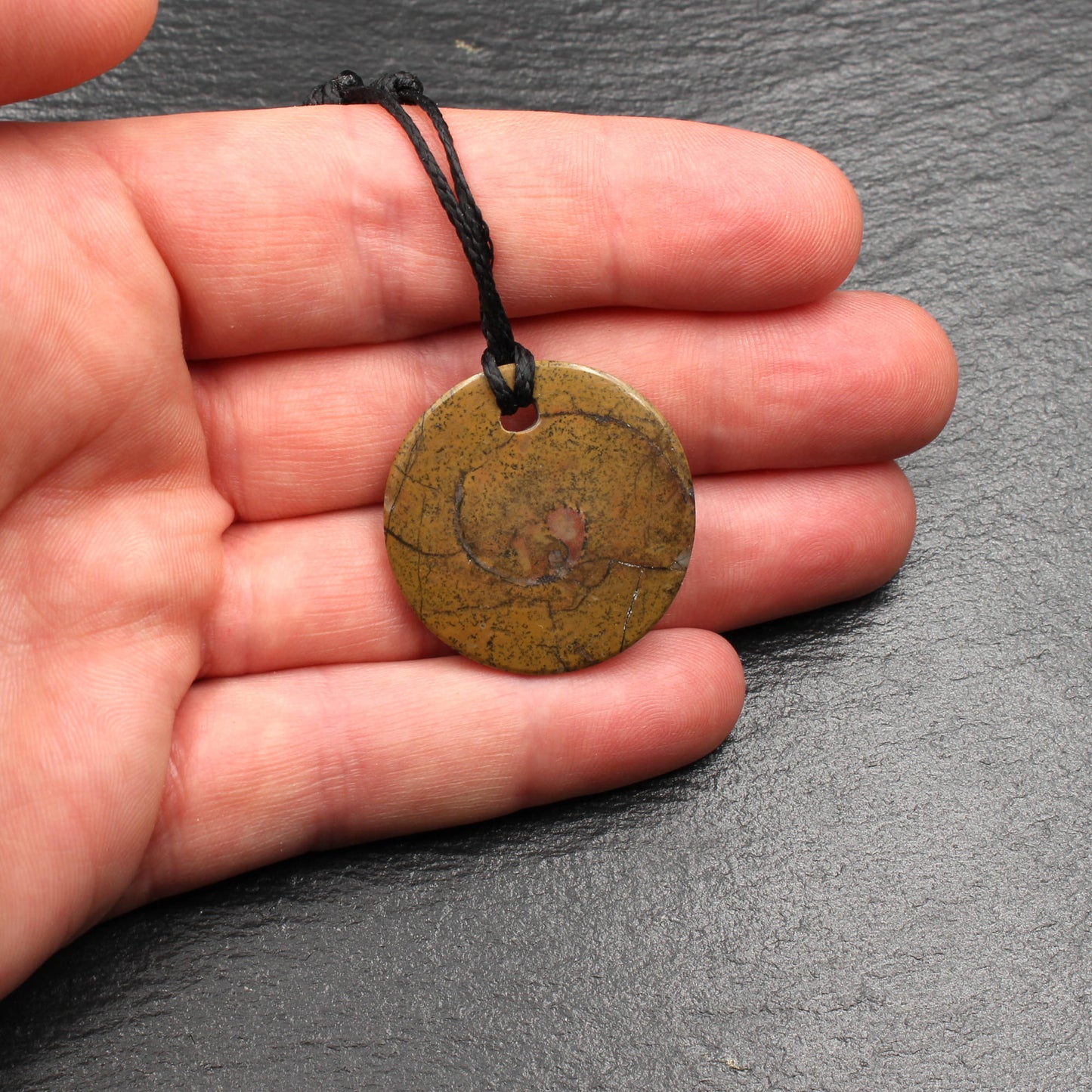 Ammonite Fossil Pendant - Handmade