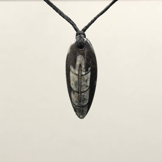 Orthoceras Fossil Anhänger - Handarbeit