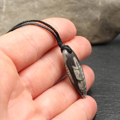 Orthoceras Fossil Anhänger - Handarbeit