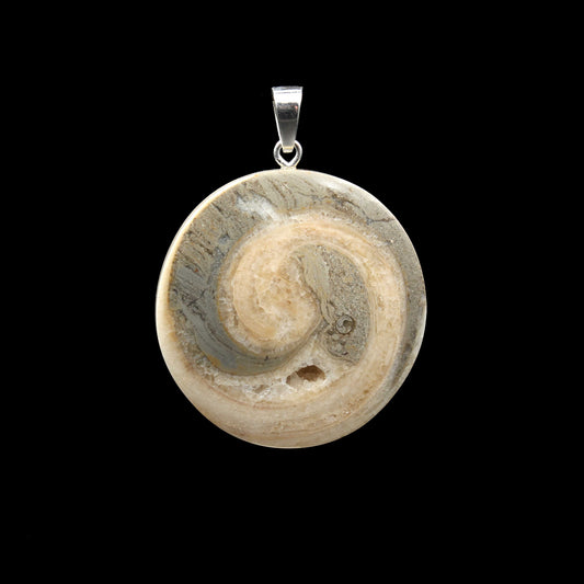 Schnecken Fossil Anhänger - Handarbeit