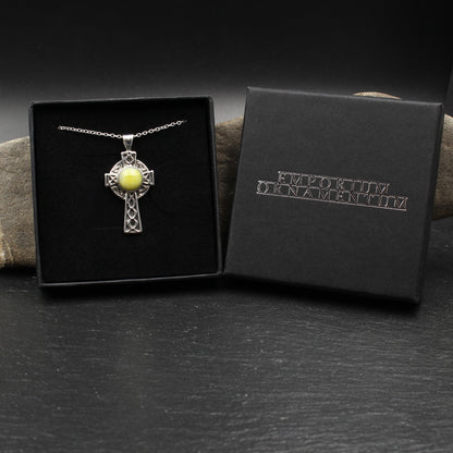 Schottischer Highland Marmor - Keltisches Kreuz Anhänger