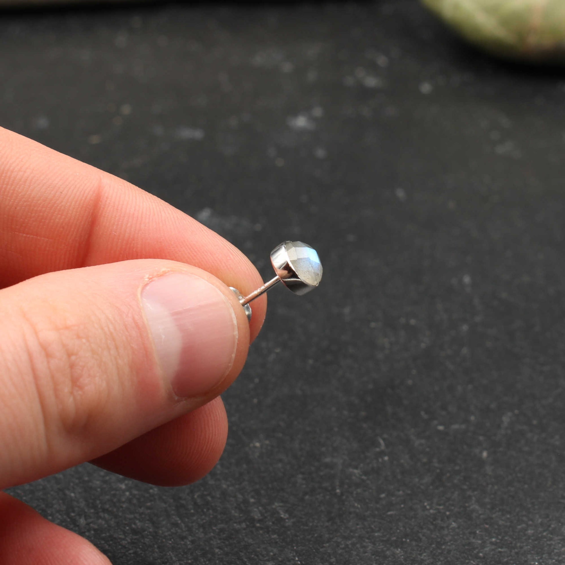 Labradorit Silber Ohrstecker